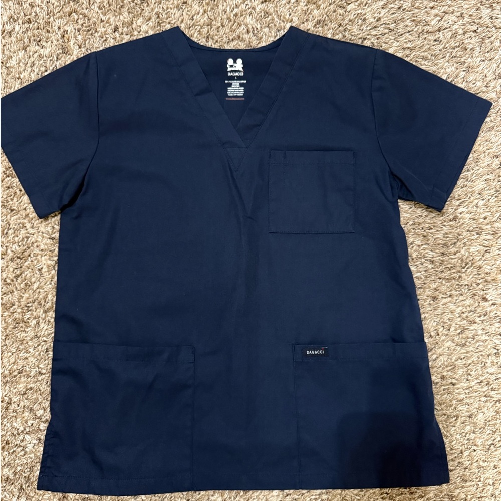 FIGS Navy V-Neck Scrub Top